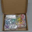 Sasylvia 60 Pcs Beadable Keychain Bars Bulk Making Kit 20 Beaded Keychain 20 Bag 20 Thank You Cards for DIY Keyrings Charms(Black)