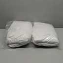 Throw Couch Pillows Inserts, Set of 2 Down Feather Pillows Inserts Bed and Cotton Cover, 18x18 Inches (White)