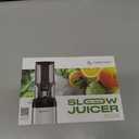 AMZCHEF Cold Press Juicer, Juicers Machines - 5.4" Large Feed Chute for Whole Fruits & Vegetables, Stainless Steel Slow Masticating Juice Easy to Clean, Large Auger, Triple Strainers, Silver