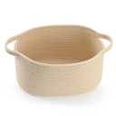 Cute Woven Gift Basket  Beige Empty Gift Basket for Nursery, Baby Shower Gifts, Birthday, Wedding, Burr Baskets for Valentines Day,, Decorative Storage Bin for Toys, Diapers, Books (1 Pack)