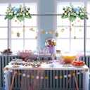 1 Set of Elegant Black Stainless Steel Adjustable Table Arch Frame with Clips 