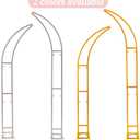 2pcs Large Wedding Arch with Base Flower Stand Arch Bracket Stand Backdrop Stand for Wedding Party Elegant Decorations & Garden Climbing Plants Vines, 8.2&6.9 FT-White
