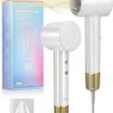 Ionic Hair Dryer - Mera M3, Professional Frizz-Fighting Blow Dryer, 5-Minute Fast Drying, Quiet Lightweight Travel Hairdryer with Snap-On Concentrator for Women (White)