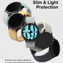 Ringke Slim [Anti-Yellowing Material / 2 Pack] Compatible with Samsung Galaxy Watch 6 Case (44mm) Lightweight Sturdy Solid Transparent Cover + Extra Color for Women, Men - Clear & Matte Black