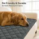 Smiry Pet Couch Covers for Dogs Washable, Non-Slip Fuzzy Couch Covers for 3 Cushion Sofa Pet Friendly, Soft Thick Furniture Protector Sofa Slipcover Mat for Dogs (Dark Grey, 27.6" x 47")
