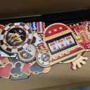 6PCS Casino Theme Wooden Centerpiece for Tables Las Vegas Party Decorations