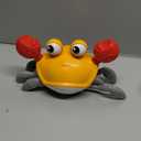 Crawling Crab Baby Toy - Tummy Time Toys-with Music and LED Light,Built-in Rechargeable Battery and Volume Can be Turned Off for 0-6 6-12 12-18 36 Months Walking Toddler Birthday Gift(Orange)