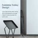 Aluminum Foldaway Folding Service Tray on Wheels