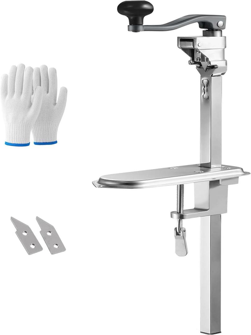 Commercial Can Opener Heavy Duty,24.6 Manual Can Opener for Large Cans Up to 17.7, Tabletop Industrial Can Opener with Replaceable Blade for Restaurants, Bars, Canteens