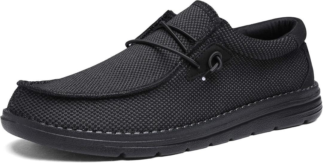 Bruno Marc Men's Breeze Slip-on Stretch Loafers Casual Shoes Lightweight Comfortable Boat Shoe 1.0,Black,Size 12 US