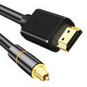 192KHz HDMI ARC to Optical Audio Adapter 6.6FT,ARC to Optical Audio Extractor Cable,Plug & Play, AR C to O ptical Audio Adapte for HDTV to Soundbar,Amplifier-[No CEC]