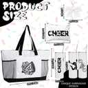 Patelai 4 Pcs Cheerleader Gifts Set Cheer Tote Bag 20 oz Tumbler Women Makeup Bag Keychain Stuff Accessories for Cheerleader