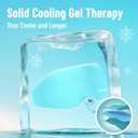 3D Gel Cooling Eye Mask, Weighted Eye mask for Sleeping, 3D Contoured Cup No Pressure Night Blindfold Sleep Mask, Ice Cold Pack Eyes Cold Compress for Puffy Eyes, Dark Circle, Light Blue