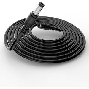 Tonton 6.6FT 2M DC Power Extension Cable 5.5 mm x 2.1 mm 5521 Male to Female 12V DC Adapter Cord Compatible with CCTV Security IP Camera, Surveillance DVR NVR Standalone, LED Strip, Monitors (Black)