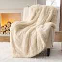 Bedsure GentleSoft Fluffy Beige Throw Blanket for Bed, Faux Fur Gifts Beige Decor Light Tan Khaki Blanket Neutral Decoration for Home, Soft Cozy Fuzzy Plush Thick Warm Sherpa Fleece Cute Stuff, 50x60