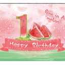 6x4ft One in A Melon Backdrop Watermelon 1st Birthday Party Decorations for Girls Happy Birthday Photography Background Pink Watermelon First Birthday Decorations