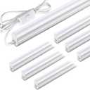 Pak 4FT LED Shop Lights, 2300LM 6500K Cool White, 20W Energy-Saving Super Bright Linkable T5 Ceiling and Under Cabinet Lighting Fixture for Garage, Workshop, Basement, Warehouse, FCC Certified, 6 Pack
