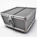 Carligo Ultrasonic Cleaner Baskets for Small Parts, Mini Mesh Basket for Steam Jewelry Cleaner Ultrasonic Machine, Stainless Steel Mesh Ball for Sonic Jewelry Cleaner Solution （4" x 4" x 2"）