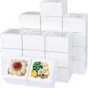 150pcs White Small Cake Box,4x4x2.5 Inch Bakery Boxes with Window,gift boxes bulk for Mini Cake Pastry Dessert Strawberries Chocolates Cupcakes with Stickers