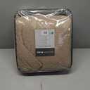 Madison Park Quebec Reversible Quilt Set Damask Design, Double Sided Stitching All Season, Lightweight Bedspread Bedding Set, Matching Sham, Khaki, Queen(102"x118") 3 Piece