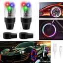 YUERWOVER Tire Lights for Car LED Bike Wheel Light Flash Lantern Bicycle Firefly Valve Stem Cap Motorcycle Tyre Spoke Lamp Waterproof Decoration Accessories for SUV Truck Golf Cart