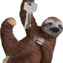 2 x Goody Products Magnetic Key Holder, Cute Magnetic Lazy Sloth Statue Keychain Securely Keep Keys and Metal Objects in Place | Best for Home, Living Room & Apartment Decor