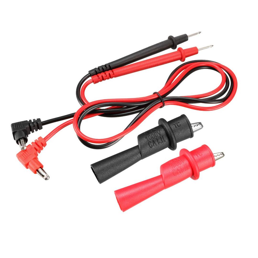 uxcell Test Leads, Digital Multimeter Probes Tester Electric Test Probe with Alligator Clips 10A 1000V 4-in-1 Set