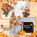 2 x 12 Pcs Artificial Fall Maple Leaf Stems Foam Maple Leaf Picks 7.87 Inch Decorative Fall Branches for Vase Filler Thanksgiving Autumn Table Centerpieces Farmhouse Home Kitchen Party Favor