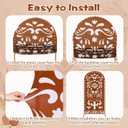 3 Pcs Mexican Cielito Lindo Arch Backdrop Cover 4ft 5ft 6ft 2-sided Stretchy Arch Stand Covers for Mexico Talavera Wedding Birthday Baby Shower Party Decor (Only Cover)