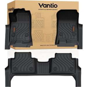 Floor Mats for 2023-2025 2026 Chevy Colorado/GMC Canyon Crew Cab, Custom Fit All Weather TPE Floor Liners with Door Sill Protection, Waterproof Heavy Duty Full Coverage Black
