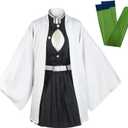 Anime Costume Mitsuri Tanjirou cosplay Nezuko Shinobu Zenitsu Giyuu Halloween outfit Adult (Large)