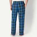 Amazon Essentials Men's Cotton Poplin Straight-Fit Pajama Pants with Drawstring Elastic Waist (Blue, M)