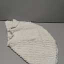 Seematn 36 Inch White Striped Corduroy Christmas Tree Skirt Neutral Tree Skirt Decorative Rustic Farmhouse Boho Home Decor Soft Plush White Decoration for Merry Christmas Decoration