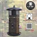 Gtongoko Hanging Bird Feeders for Outdoors 6.5 LB Large Capacity Squirrel Proof Metal Mesh Tube Bird Feeders for Thistle & Nyjer Seed Attracts Finch Cardinal,Titmice,Swallow Black