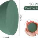 20 Pack Green Decorative Floral Foam for Making Bouquets Half Ball Block Dry Foam Balls Craft Supplies for Artificial Plant Floral Arrangement(3.54 x 1.77 Inch)