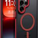 BENTOBEN Magnetic for Samsung Galaxy S26 Ultra Case 2026 [Compatible with Magsafe] [Military-Grade Protection] Matte Colorful Anti-Slip Women Men Phone Cases for Samsung S26 Ultra 6.9", Red/Black