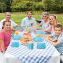 210-Piece Disposable Light Blue Paper Plates Party Supplies - Party Plates, Cups, And Napkins Sets, Light Blue Plastic Silverware, Serves 30 People