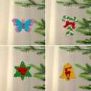 JIALEIXI Wooden DIY Christmas Ornaments, 42PCS Christmas Tree Decorations, Wooden Art Magnets Crafts Painting Kit Hanging Decorations for Home Party Holiday Indoor