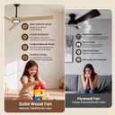 Skylike 60'' Modern Big Ceiling Fan with Light and Remote for Living Room