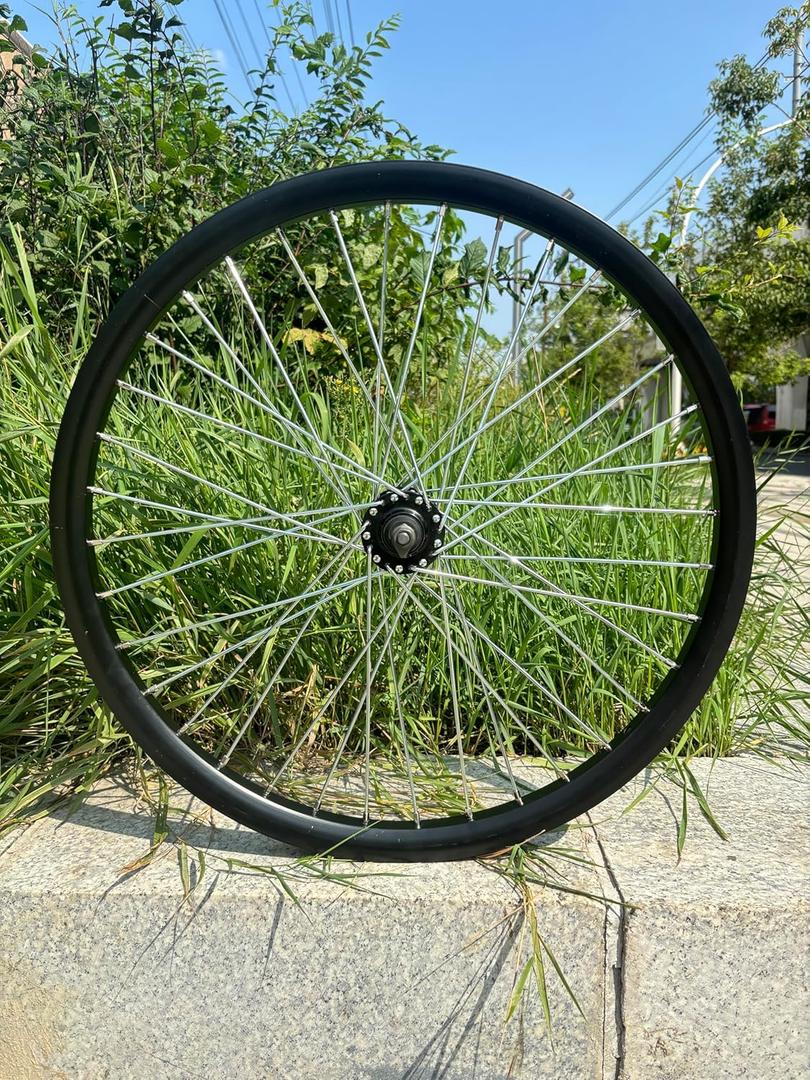26 inch Double Wall Aluminum Front Rim Heavy Duty Wheel 10G 36 Spokes for MTB/Road/Cruiser Bicycles
