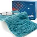 Bedsure Back Heating Pad for Neck and Shoulders, Weighted Heated Pad with Vibration, FSA Eligible Items, Birthday Gifts for Women Men Mom Men, Auto Shut Off, 5lbs 12" x 24", Teal