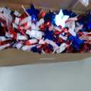 22 inches 250th Anniversary Patriotic Wreath for Front Door, 4th of July Wreath, Red White Blue Decorations American Independence Day Memorial Day Flag Day Indoor Outdoor Decor