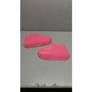 PATIKIL L Waterproof Silicone Shoe Covers, 1 Pair Reusable Non-Slip Overshoes Rain Shoes Cover Protectors Galoshes for Outdoor Rain Snow, Pink XL