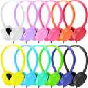 Bulk Headphones for Kids 12 Pack Multi Colored for School Classroom Students Teen Boys Girls Children Baby Toddler and Adult