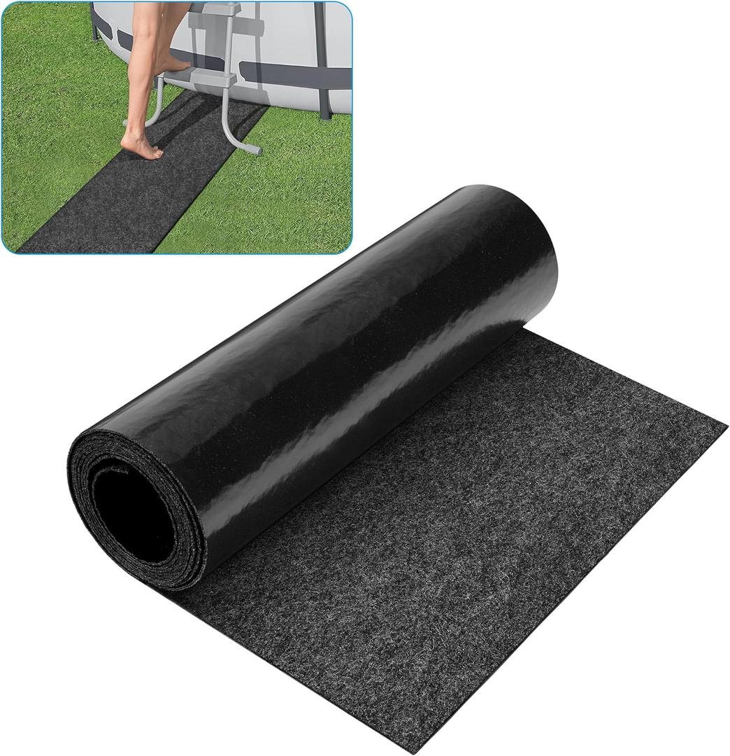 codree 10 Ft x 16 Inch Above Ground Pools Pathways- Absorb Water Pools Ground Walkways- Pool Spa Floor Mat Pad for Above Ground Pools, Spas, Hot Tubs