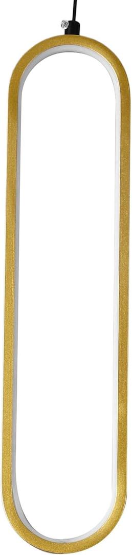 3 Colors Modern Led Single Chandelier, 18W Vintage Hanging Light, Adjustable Ceiling Light for Kitchen Island Living Room (Gold)