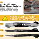2 Pack 942-04244A Mower Blades with Hardware Replaces 742-04244 942-04244 742-04290 942-04290A Mulching Blades for Cub Cadet LTX1045, LTX1046, XT1 LT46, XT2 LX46, Craftsman T240 46" Deck Mower