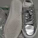 AISFAES Glitter Sparkly Low Top Sequins Lace Up Tennis Shoes Comfort Bling Fashion Shiny Walking Shoes (8 Women/6.5 Men)