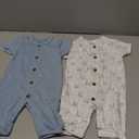 Ruliby Baby Girl Romper Button Jumpsuit Summer Infant Boy Clothes for 6 Months (Pack of 2)