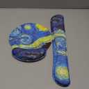 KTRIO Ergonomic Keyboard Wrist Rest and Mouse Pad with Wrist Rest Set, Memory Foam Wrist Support for Typing, Gaming, Office and Home Use, Starry Night